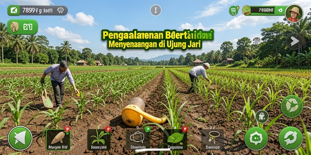 Screenshot gameplay 789BNI menampilkan aktivitas bertani yang menarik.