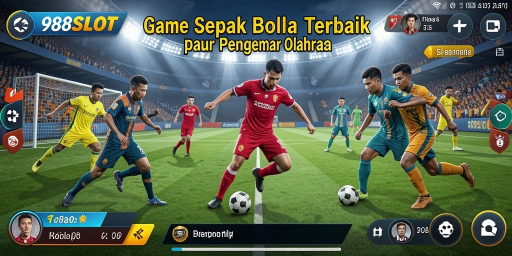 Tampilan gameplay 988SLOT dengan aksi sepak bola yang seru.