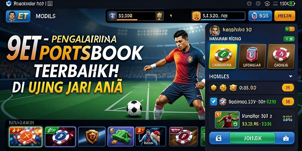 Tampilan menarik dari aplikasi Sportsbook 9ET saat memainkan taruhan.