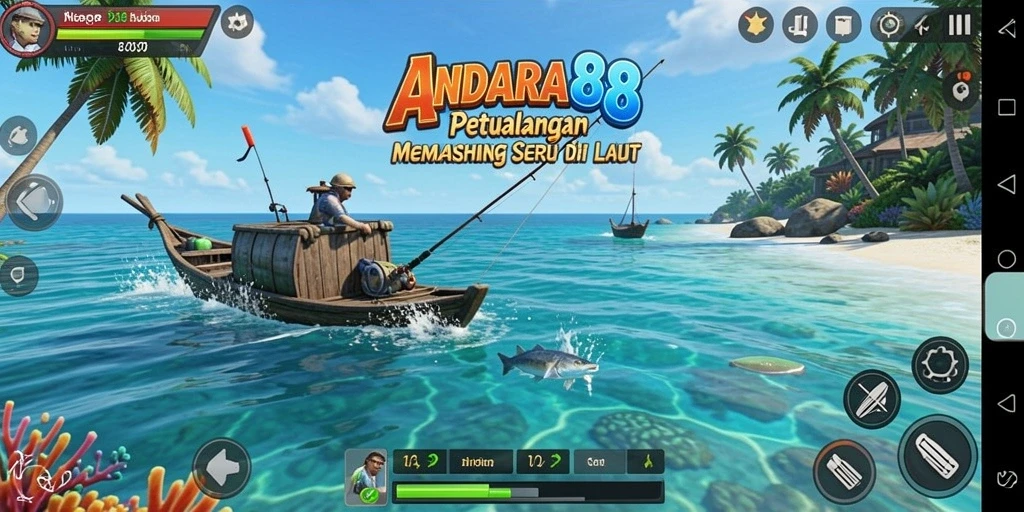 Gameplay seru memancing ikan di laut yang menantang.
