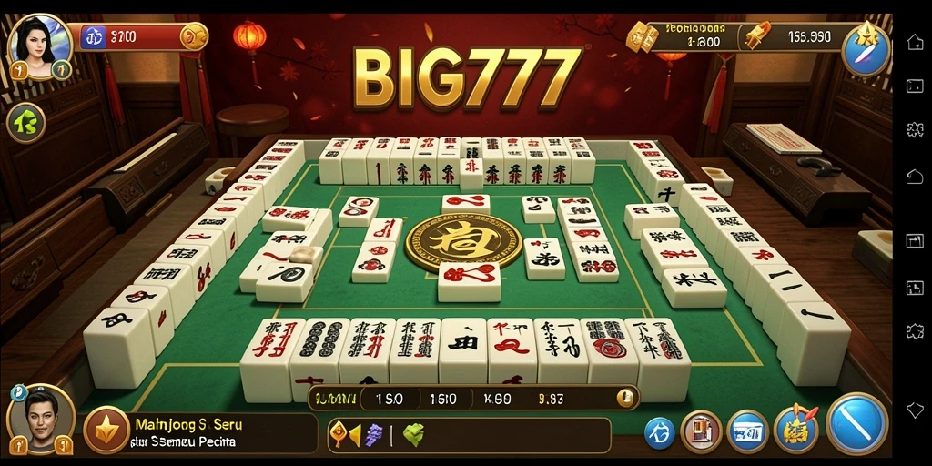 Screenshot gameplay BIG777 yang menunjukkan suasana permainan Mahjong.