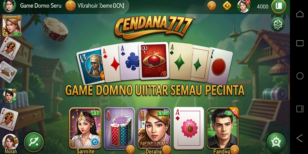 Screenshot gameplay CENDANA777 yang menampilkan serunya bermain domino.