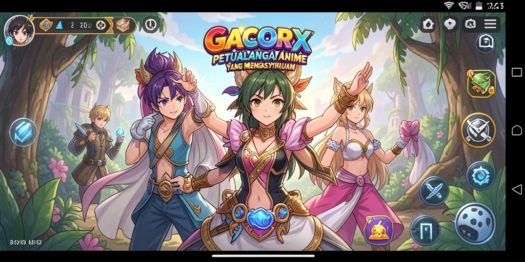 Screenshot GACORX menampilkan momen seru dari gameplay anime yang memukau.