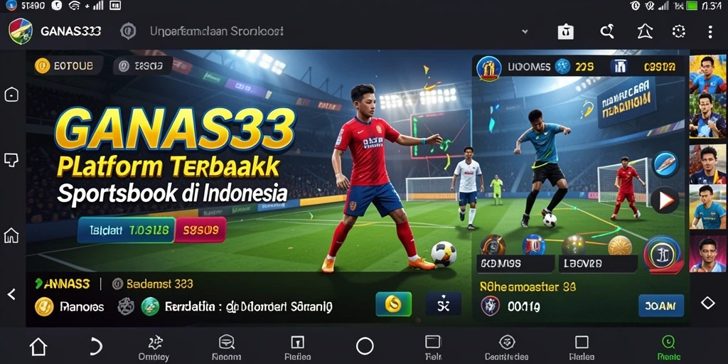 Screenshot gameplay GANAS33 saat memasang taruhan olahraga.