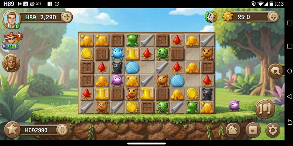 Screenshot gameplay H89 menunjukkan tantangan puzzle yang seru.