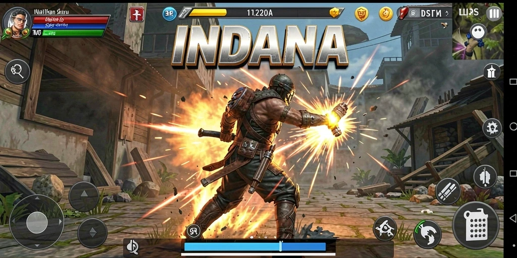 Gameplay penuh aksi INDAAA dengan karakter menarik.