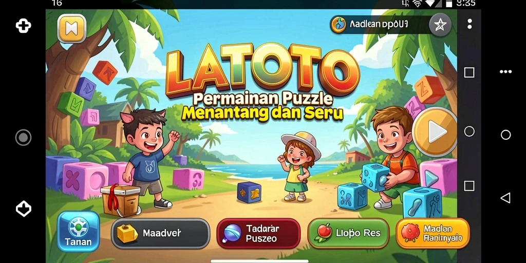 Tampilan gameplay LATOTO yang mengasyikkan dalam menyelesaikan puzzle.