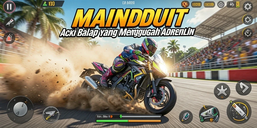 Screenshot gameplay seru balapan mobil di MAINDUIT.