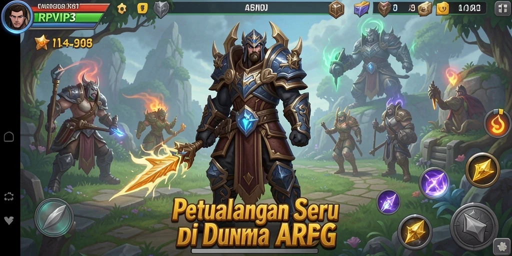 Tampilan gameplay RPVIP3 yang epik dan dinamis.