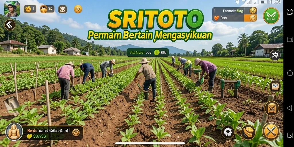 Tampilan menarik dari gameplay SRITOTO saat bertani.