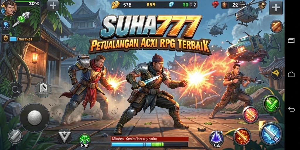 Tangkapan layar gameplay SUHU777 dengan aksi pertarungan yang mendebarkan.