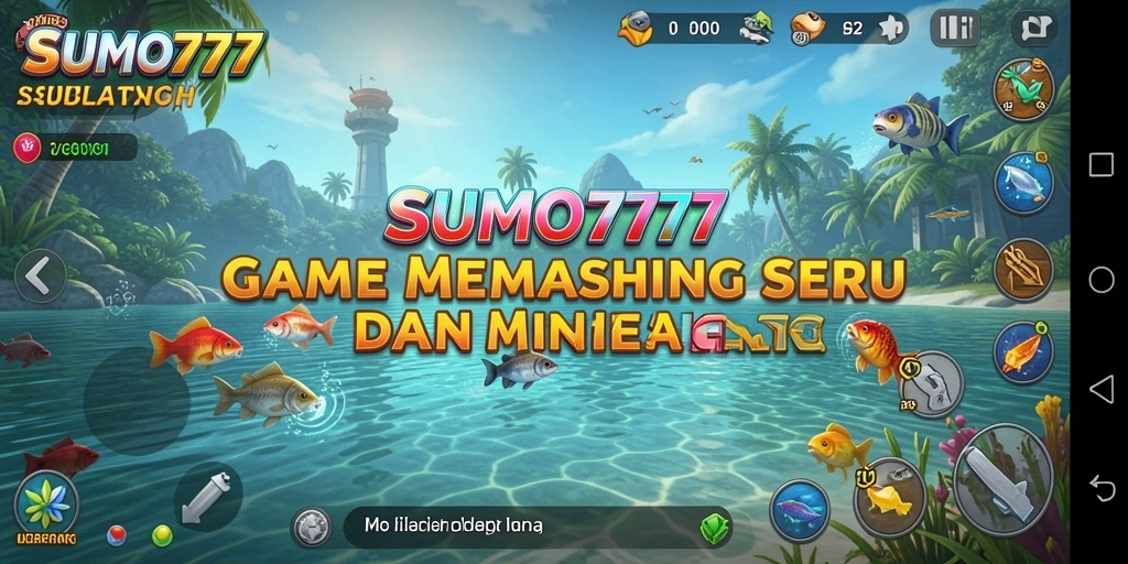 Tampilan gameplay memancing yang realistis dan menarik di SUMO777.