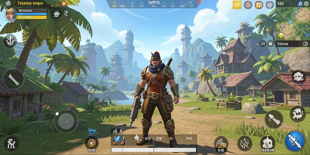 Screenshot menunjukkan gameplay mendebarkan di dunia terbuka SVIP10.