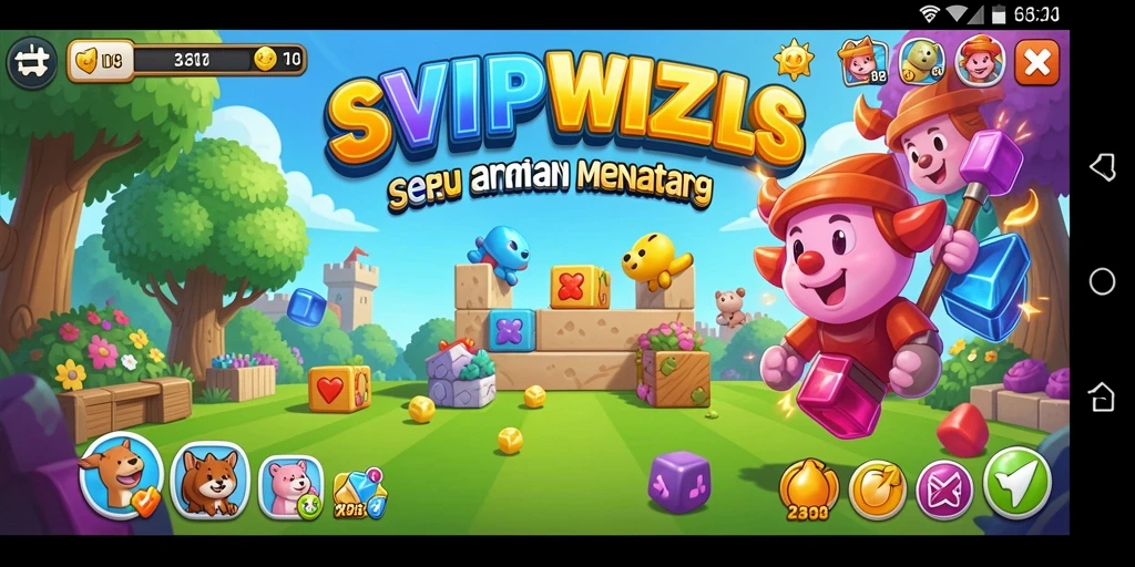 Tampilan gameplay SVIPWINS yang menarik dan menantang pada setiap level.