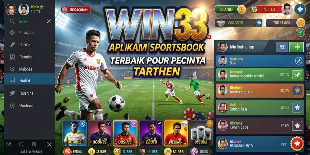 Screenshot menampilkan antarmuka taruhan olahraga dari WIN33.
